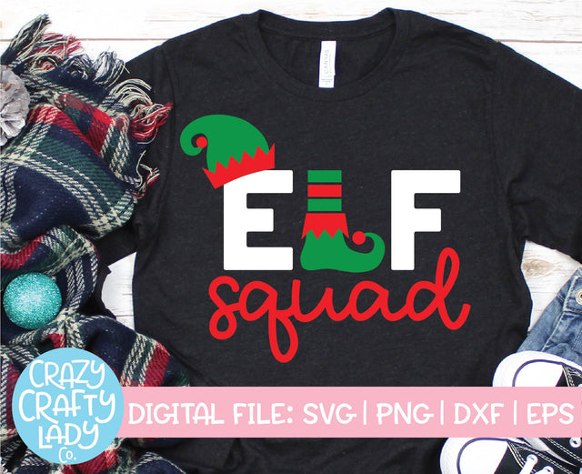 Elf Squad | Christmas SVG Cut File SVG Crazy Crafty Lady Co. 