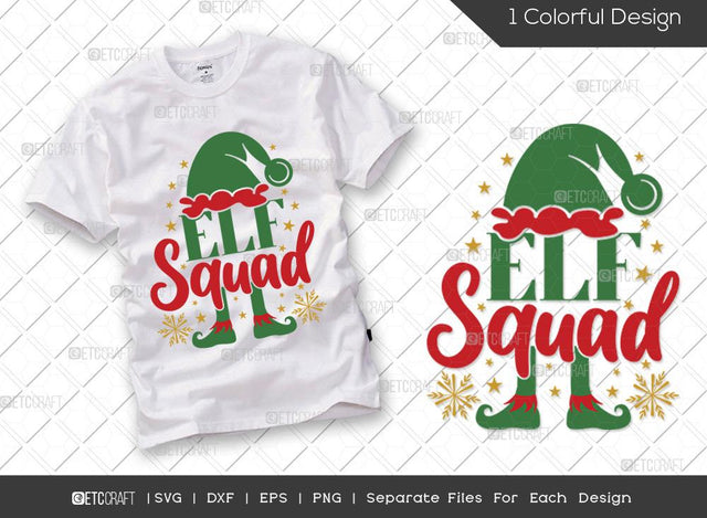 Elf Squad SVG Cut File | Christmas Svg | Santa Svg | Kids Christmas Svg | Elf Svg | Family Christmas Svg | T-shirt Design SVG ETC Craft 