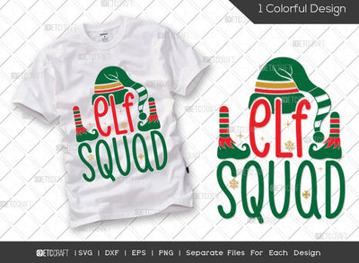 Elf Squad SVG Cut File | Elf Svg | Squad Svg | Elf Hat Svg | Elf Crew Svg | Christmas Elf Svg | Christmas T-shirt Design SVG ETC Craft 