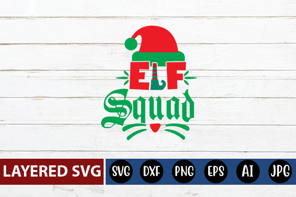 ELF squad SVG cute file SVG Blessedprint 