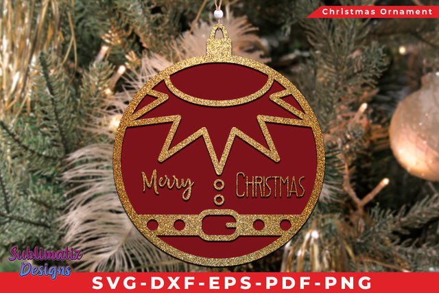 Elf Suit Christmas Ornament SVG Cut File SVG Sublimatiz Designs 