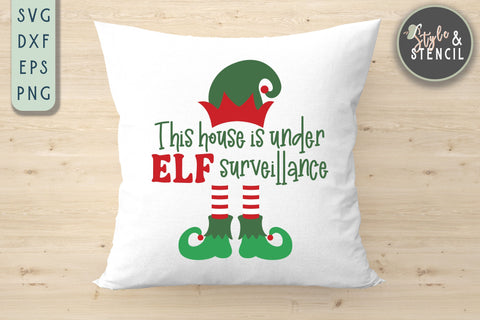 Elf Surveillance Hat and Feet SVG SVG Style and Stencil 