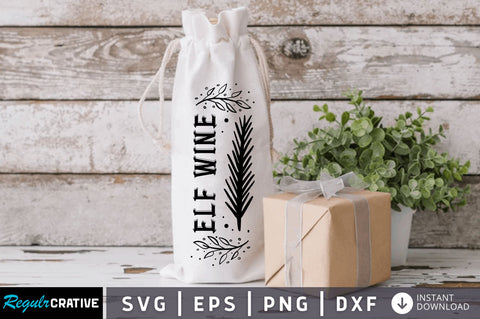 Elf wine SVG Design SVG Regulrcrative 