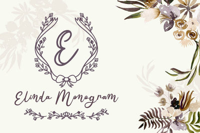 Elinda Monogram Font Attype studio 