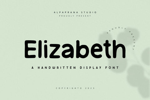 Elizabeth - Handwritten Font Font Alpaprana Studio 