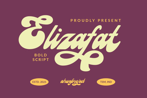 Elizafat - Bold Script Font ahweproject 