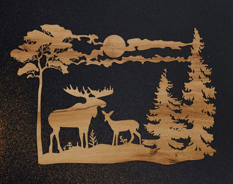 Elks SVG, Elks DXF SVG Cut Files, dxf files for plasma, cnc files for wood, mountain svg, forest svg, elk svg, wolf svg, hunting svg SVG CutLeafSvg 