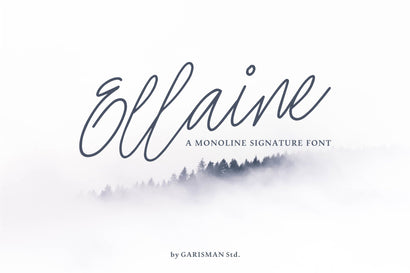 Ellaine Monoline Signature Font Font Garisman Studio 