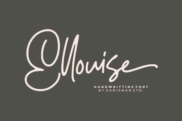 Ellouise – Handwritten Font Font Garisman Studio 