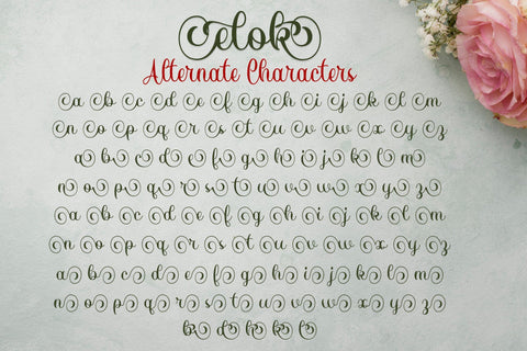 Elok Font love script 