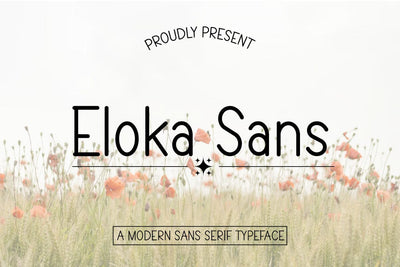 Eloka Sans - Cute Display Sans Serif Font Font Masyafi Studio 