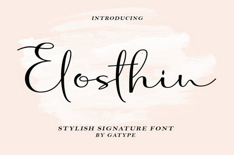 Elosthin Font gatype 