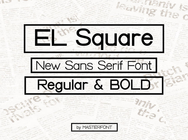 ElSquare Sans Serif Font - Regular & Bold Font MasterFontStore 