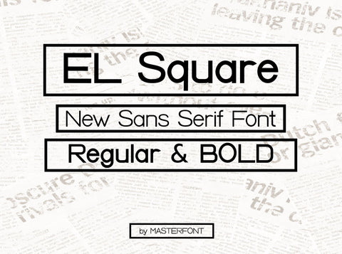 ElSquare Sans Serif Font - Regular & Bold Font MasterFontStore 