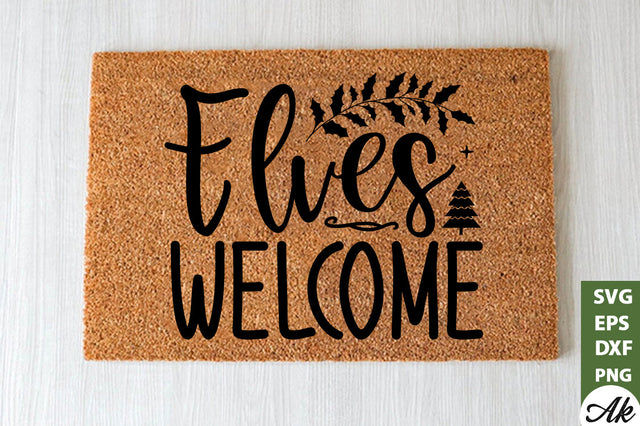 Elves welcome Doormat SVG SVG akazaddesign 