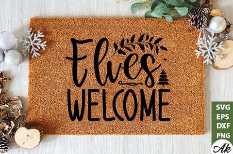 Elves welcome Doormat SVG SVG akazaddesign 