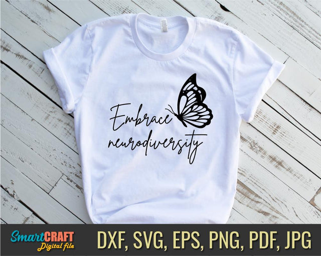 Embrace neurodiversity svg cut file cricut png for sublimation Be Kind to Each Other silhouette dxf Special Ed Teacher svg, svg for shirt SVG Fauz 