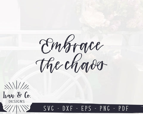 Embrace the Chaos SVG Files | Funny Family SVG | Farmhouse SVG (955091693) SVG Ivan & Co. Designs 