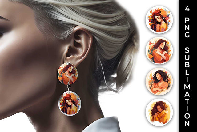 Embrace the Heart - Self-Acceptance Earrings Sublimation Bundle Sublimation Sintegra 