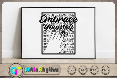 Embrace Yourself Svg, Positive Quote Svg, Retro Groovy Svg, Inspirational Svg SVG Artinrhythm shop 