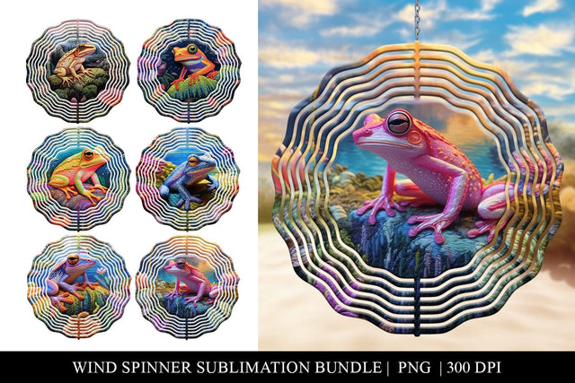 Embroidered Frog Wind Spinner Sublimation Bundle Sublimation BijouBay 