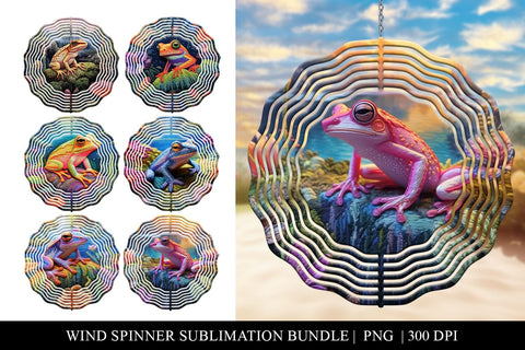 Embroidered Frog Wind Spinner Sublimation Bundle Sublimation BijouBay 