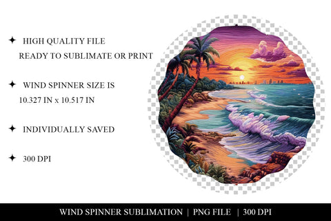 Embroidered Summer Wind Spinner Sublimation Bundle Sublimation BijouBay 