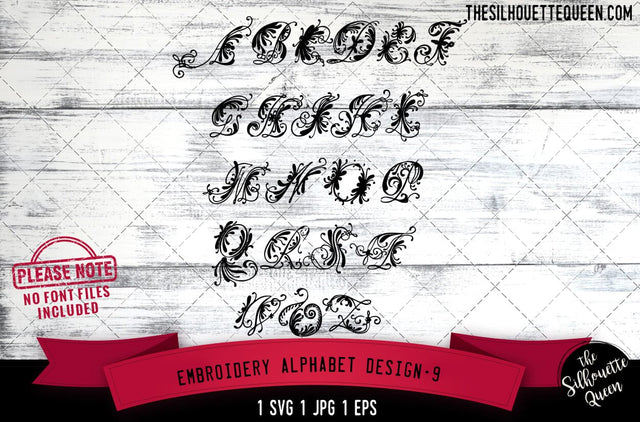 Embroidery Alphabet Design SVG Loveleen Kaur 