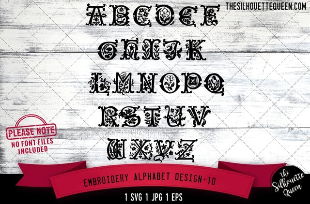 Embroidery Alphabet Design SVG Loveleen Kaur 