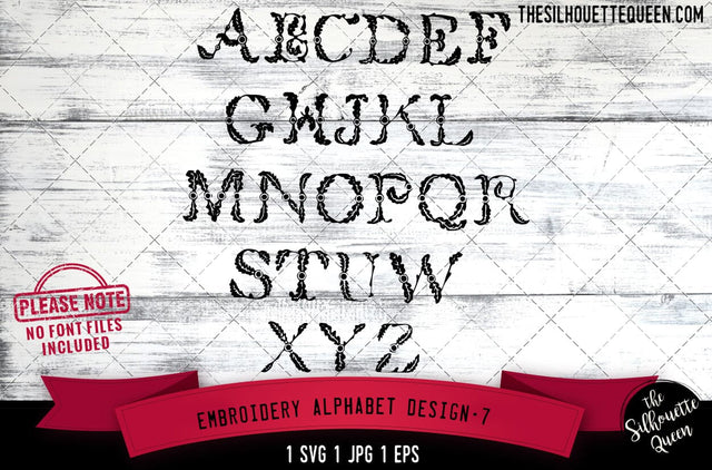 Embroidery Alphabet Design SVG Loveleen Kaur 