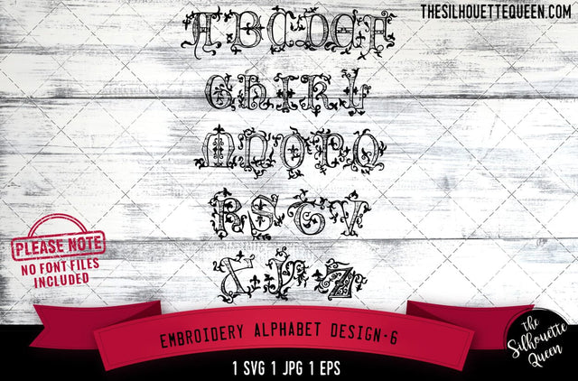 Embroidery Alphabet Design SVG Loveleen Kaur 