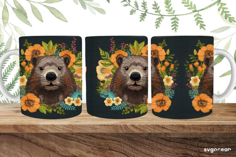 Embroidery Animals Mug | 11 oz | Sublimation SVG SvgOcean 