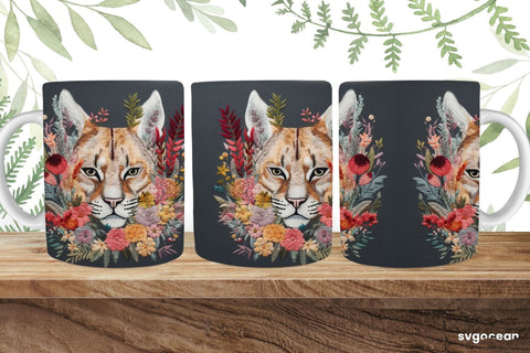 Embroidery Animals Mug | 11 oz | Sublimation SVG SvgOcean 