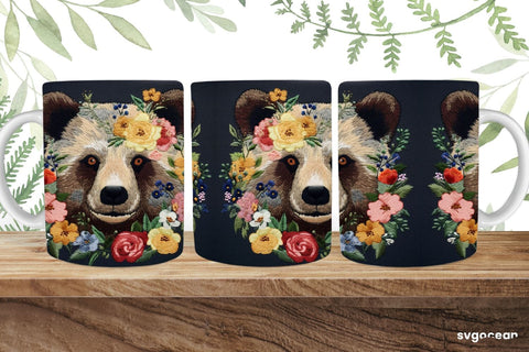 Embroidery Animals Mug | 11 oz | Sublimation SVG SvgOcean 