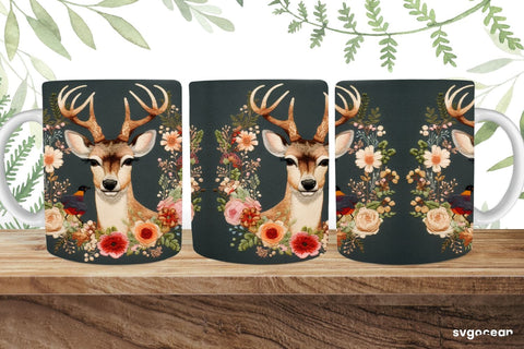 Embroidery Animals Mug | 11 oz | Sublimation SVG SvgOcean 