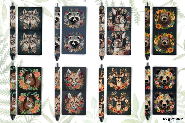 Embroidery Animals Pen Wraps | Sublimation Bundle SVG SvgOcean 