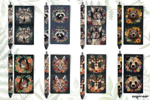 Embroidery Animals Pen Wraps | Sublimation Bundle SVG SvgOcean 