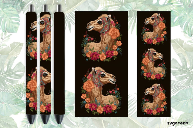 Embroidery Camel Pen Wraps | Sublimation SVG SvgOcean 