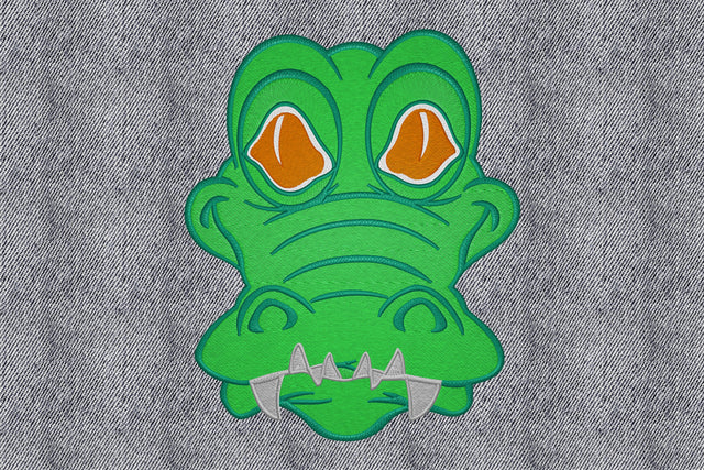 Embroidery design, Alligator Face Embroidery/Applique DESIGNS embroidery-workshop 