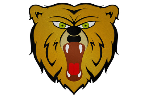 Embroidery design, Angry Bear Face Embroidery/Applique DESIGNS embroidery-workshop 