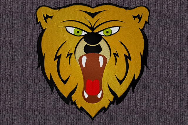 Embroidery design, Angry Bear Face Embroidery/Applique DESIGNS embroidery-workshop 