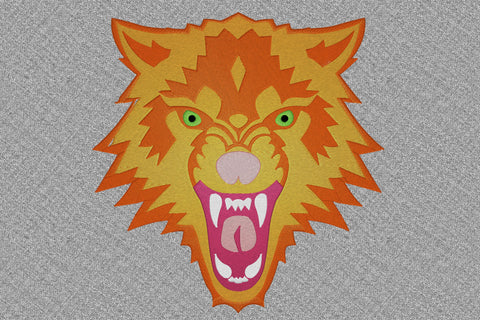 Embroidery design, Angry Wolf Embroidery/Applique DESIGNS embroidery-workshop 