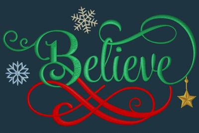 Embroidery Design Belive in christmas Embroidery/Applique DESIGNS embroidery-workshop 