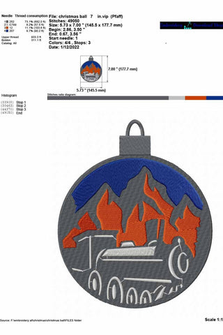 Embroidery Design Christmas ball Embroidery/Applique DESIGNS embroidery-workshop 