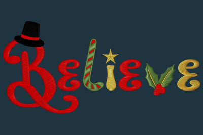 Embroidery Design Christmas-believe Embroidery/Applique DESIGNS embroidery-workshop 