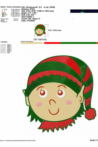 Embroidery Design Christmas elf Embroidery/Applique DESIGNS embroidery-workshop 