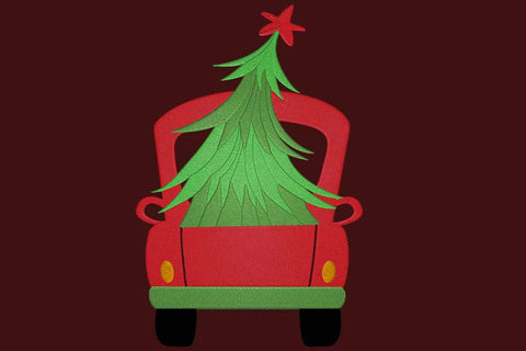Embroidery Design Christmas truck back Embroidery/Applique DESIGNS embroidery-workshop 