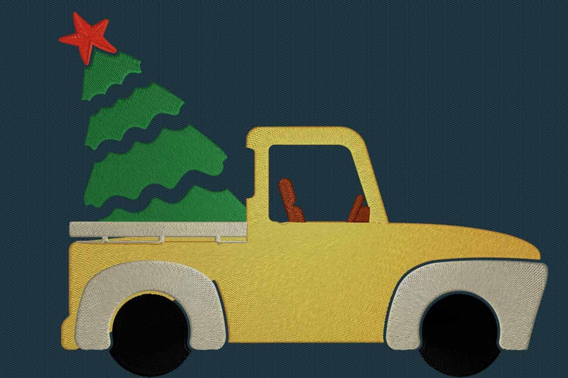 Embroidery Design Christmas truck Embroidery/Applique DESIGNS embroidery-workshop 
