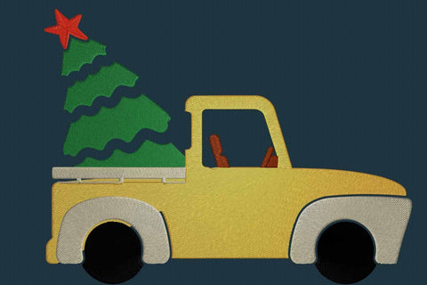 Embroidery Design Christmas truck Embroidery/Applique DESIGNS embroidery-workshop 