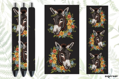 Embroidery Donkey Pen Wraps | Sublimation SVG SvgOcean 